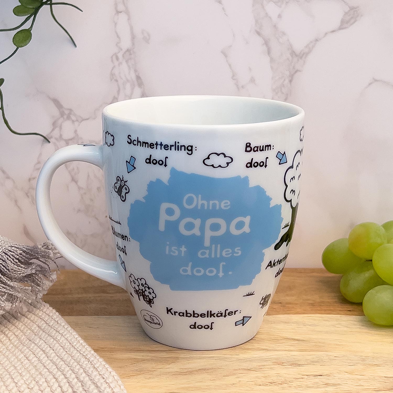 Tasse »Ohne Papa ist alles doof.«