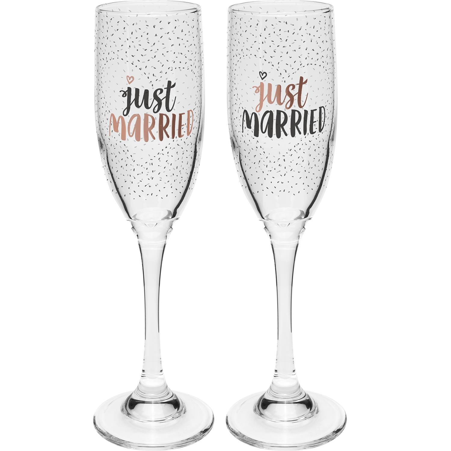 Secco-Glas Set »Just married«