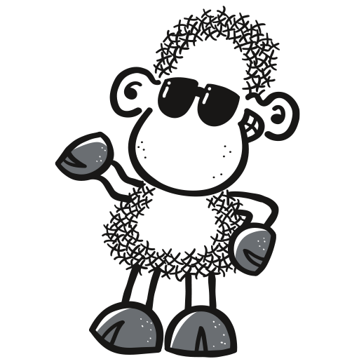 Schaf mit Sonnebrille