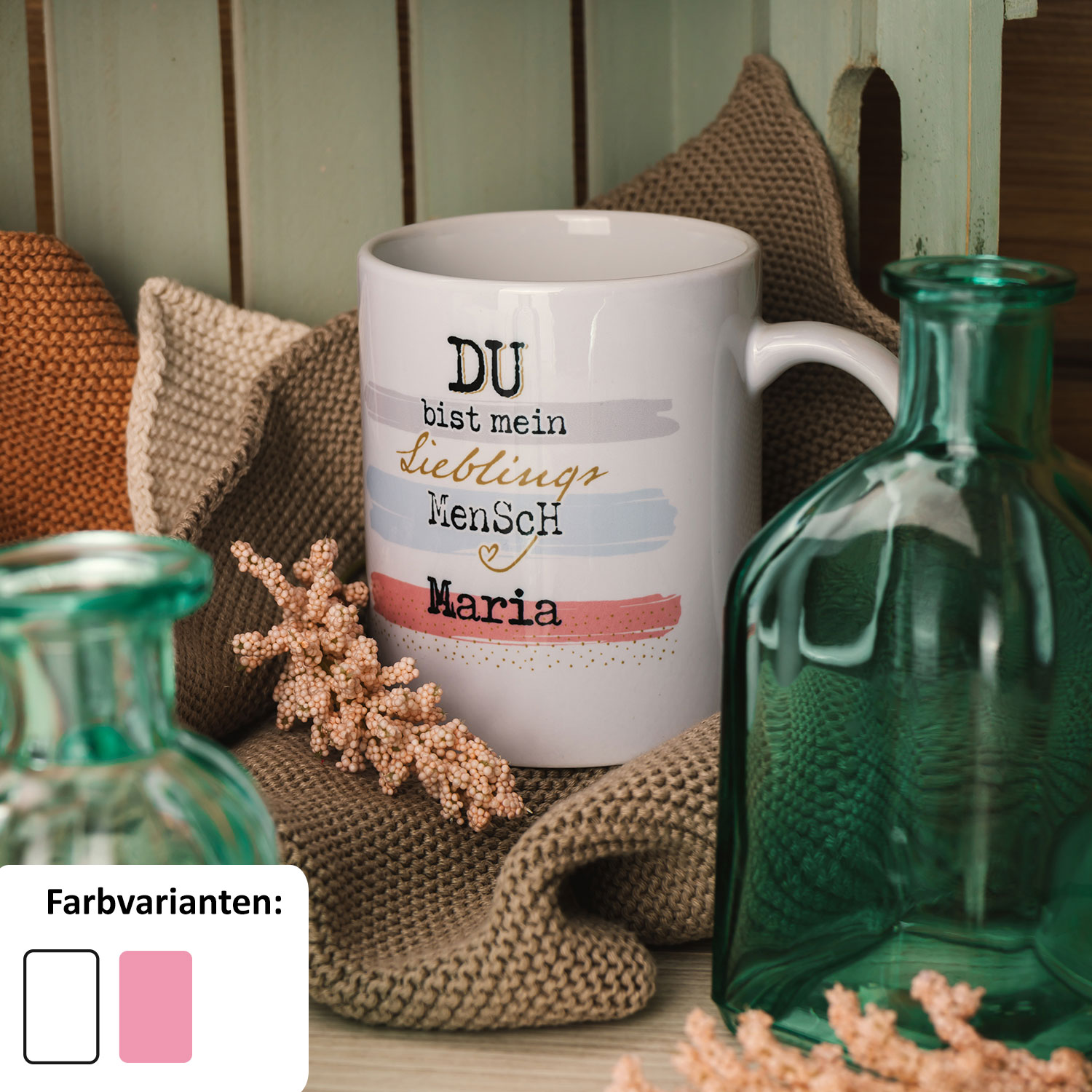 Tasse Motiv »Du bist mein Lieblingsmensch ...« mit Wunschnamen, personalisiert