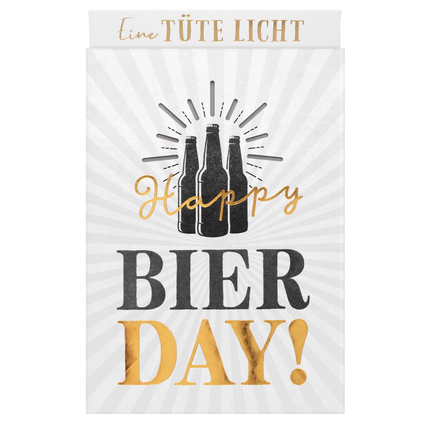 Lichttüte »Happy BIERDAY«