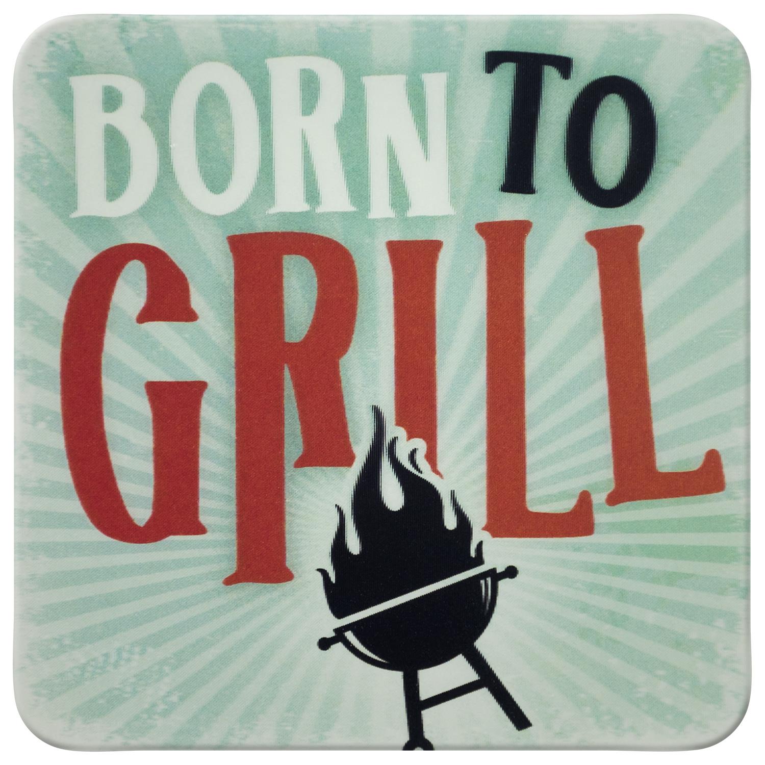 3D-Untersetzer »Born to grill«