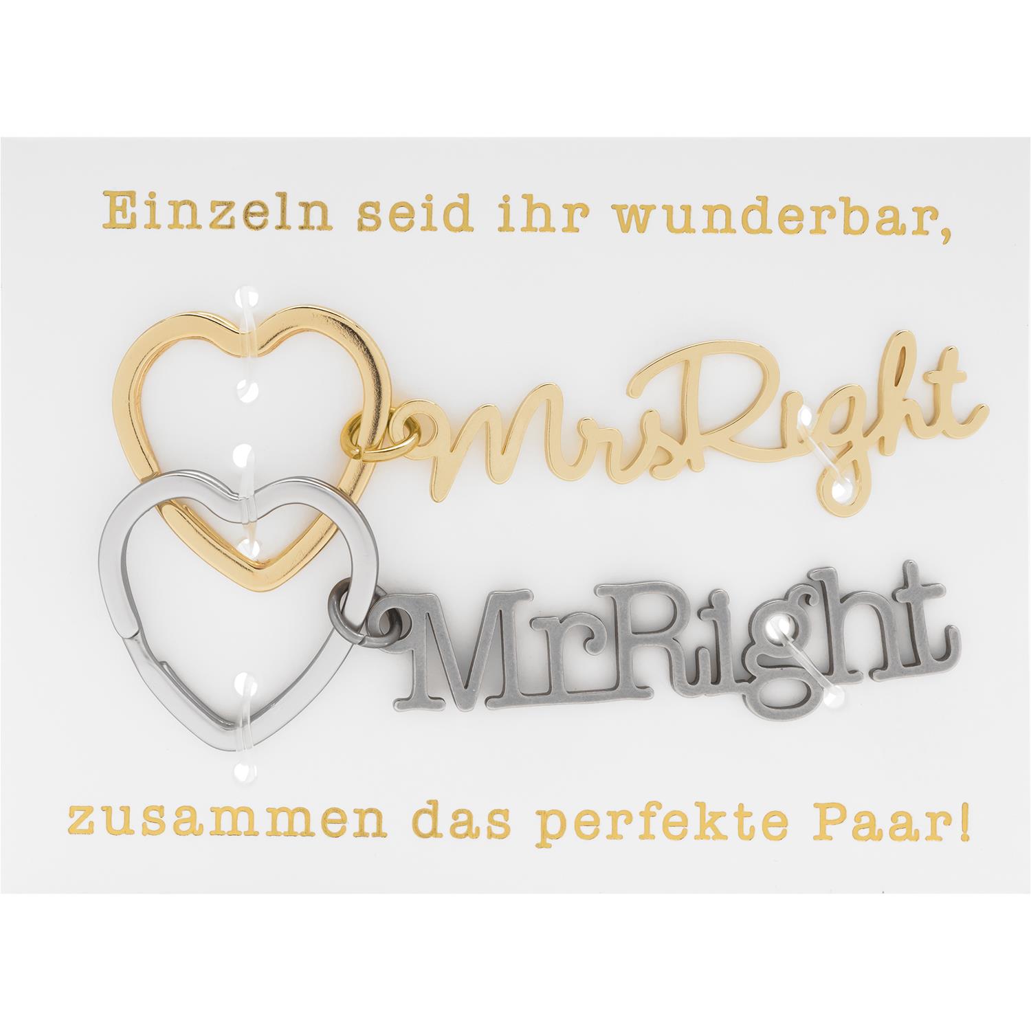 Anhänger Schlüssel-Worte »Mr. & Mrs. Right«