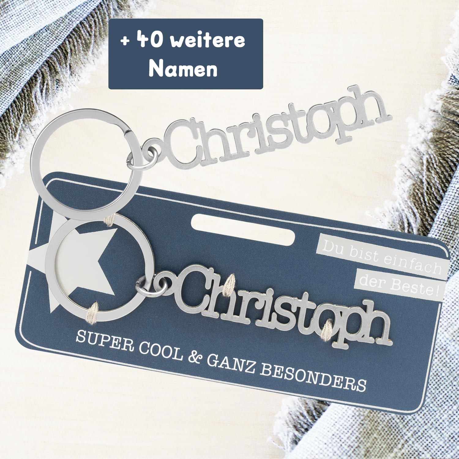 Schlüsselanhänger mit Name »Christoph«