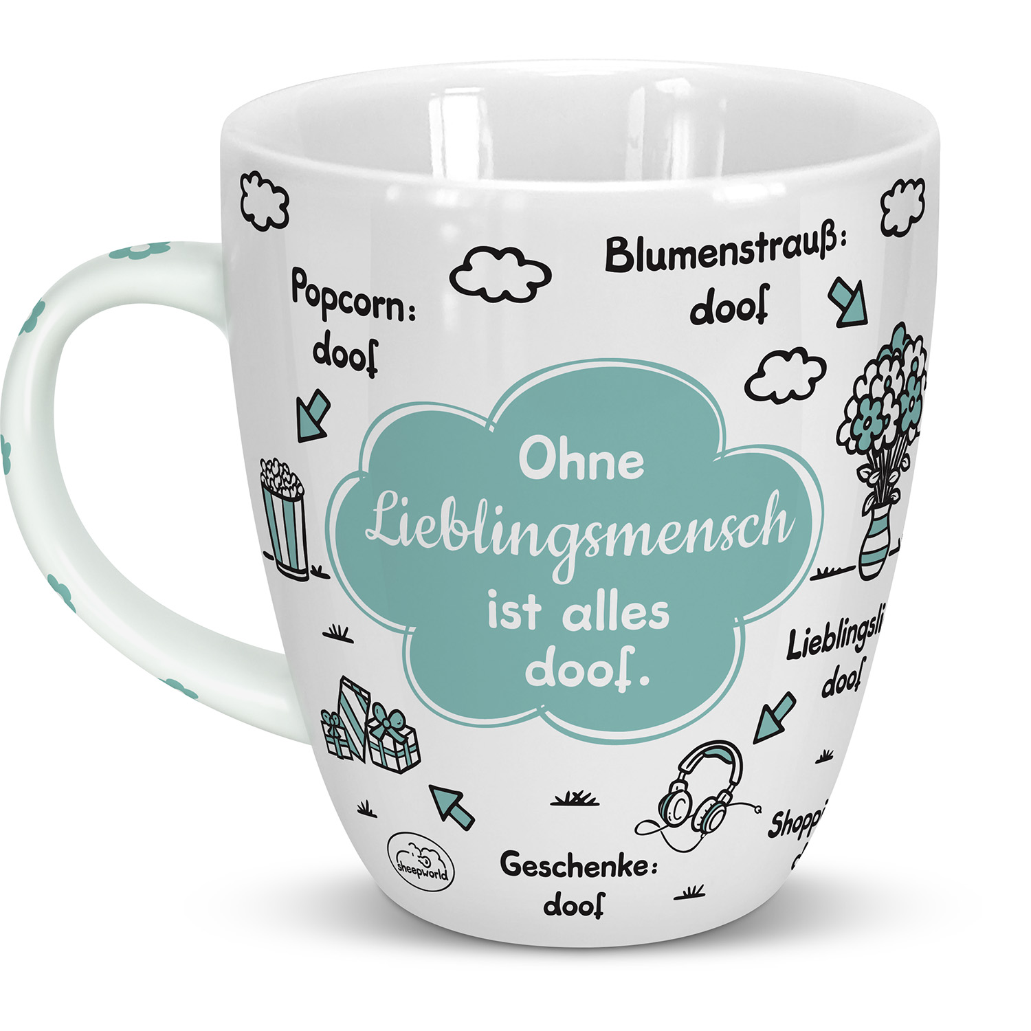 Tasse Motiv »Ohne Lieblingsmensch ist alles doof.«