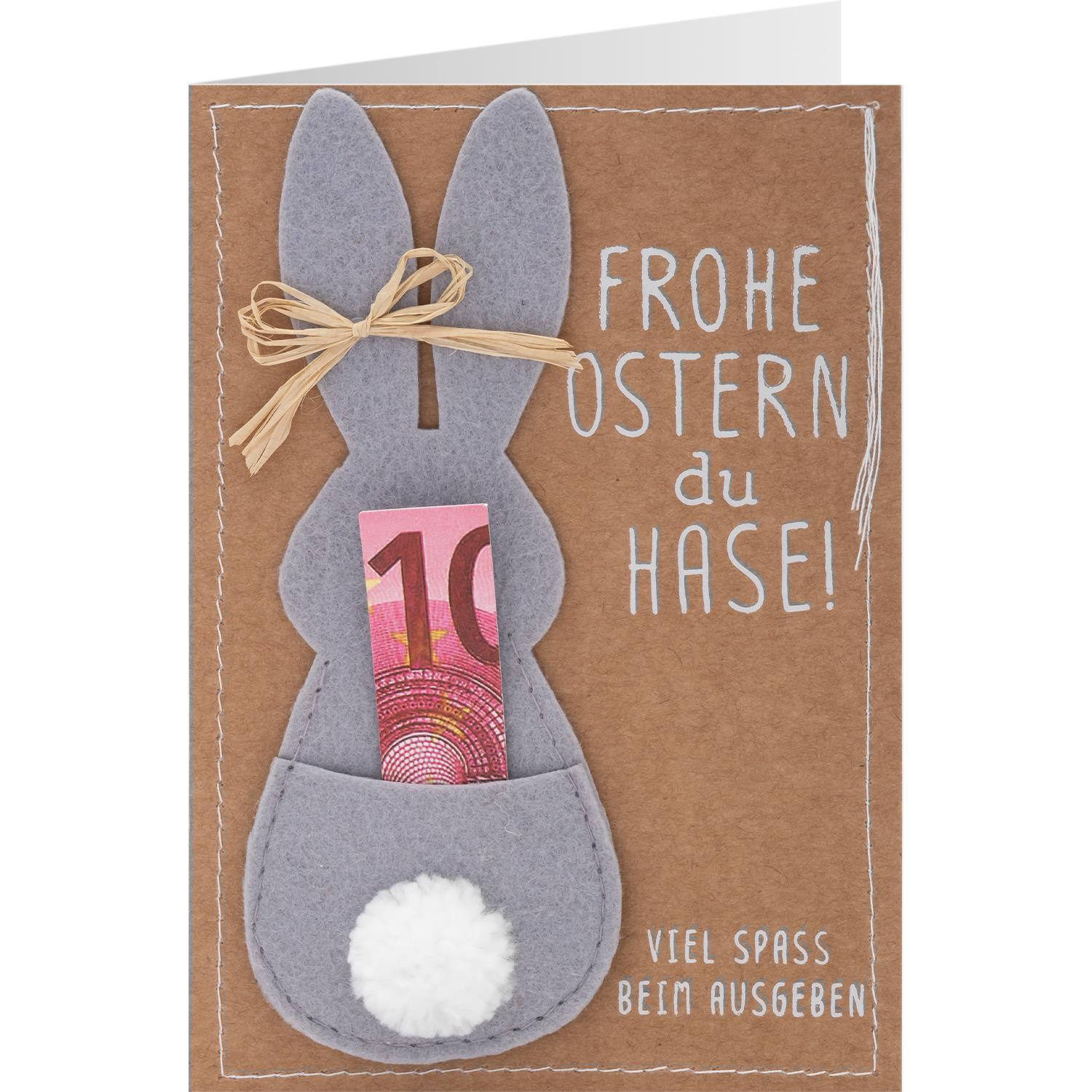 Grußkarte »Frohe Ostern Du Hase«
