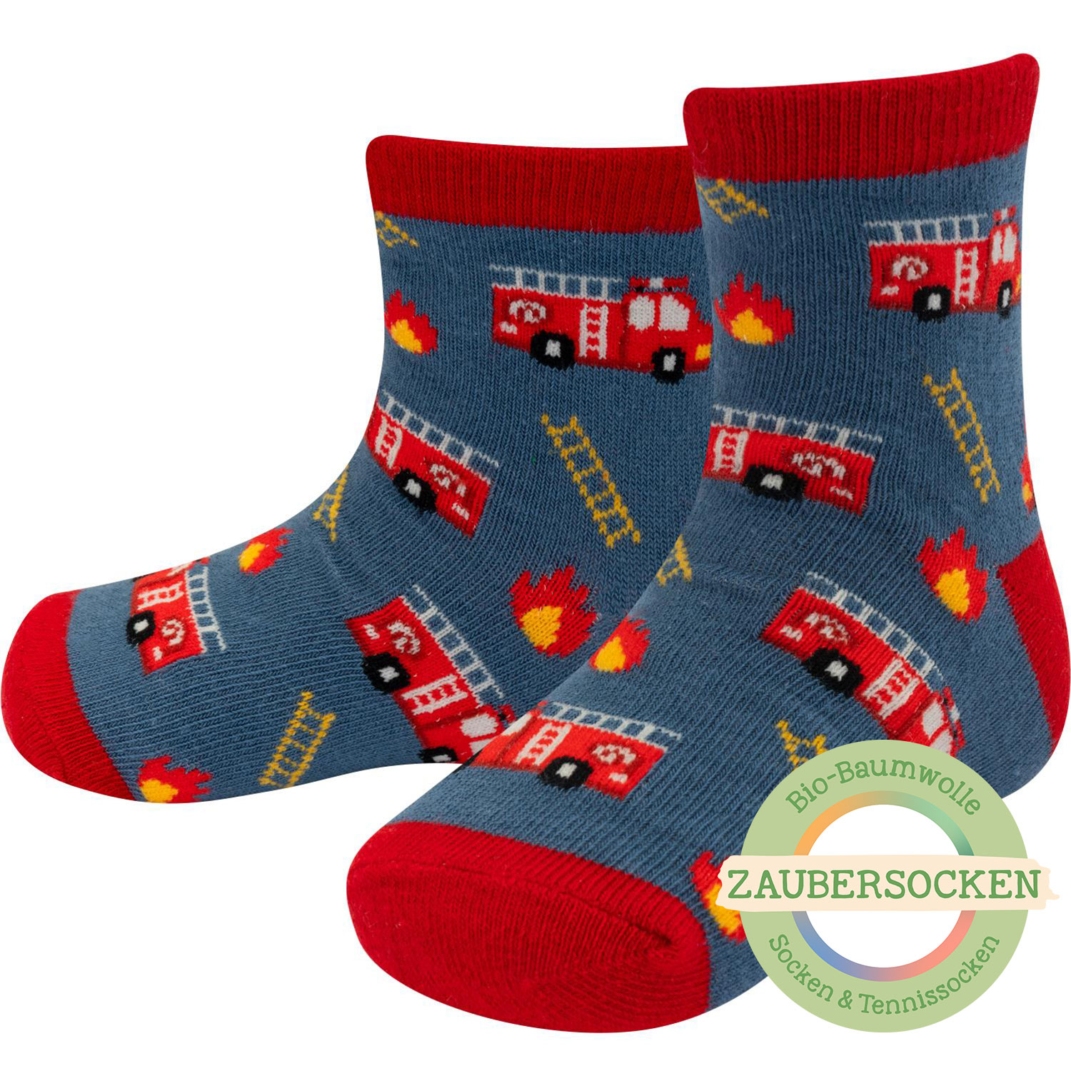 Kleinkind-Zaubersocken Bio-Baumwolle »Feuerwehr«