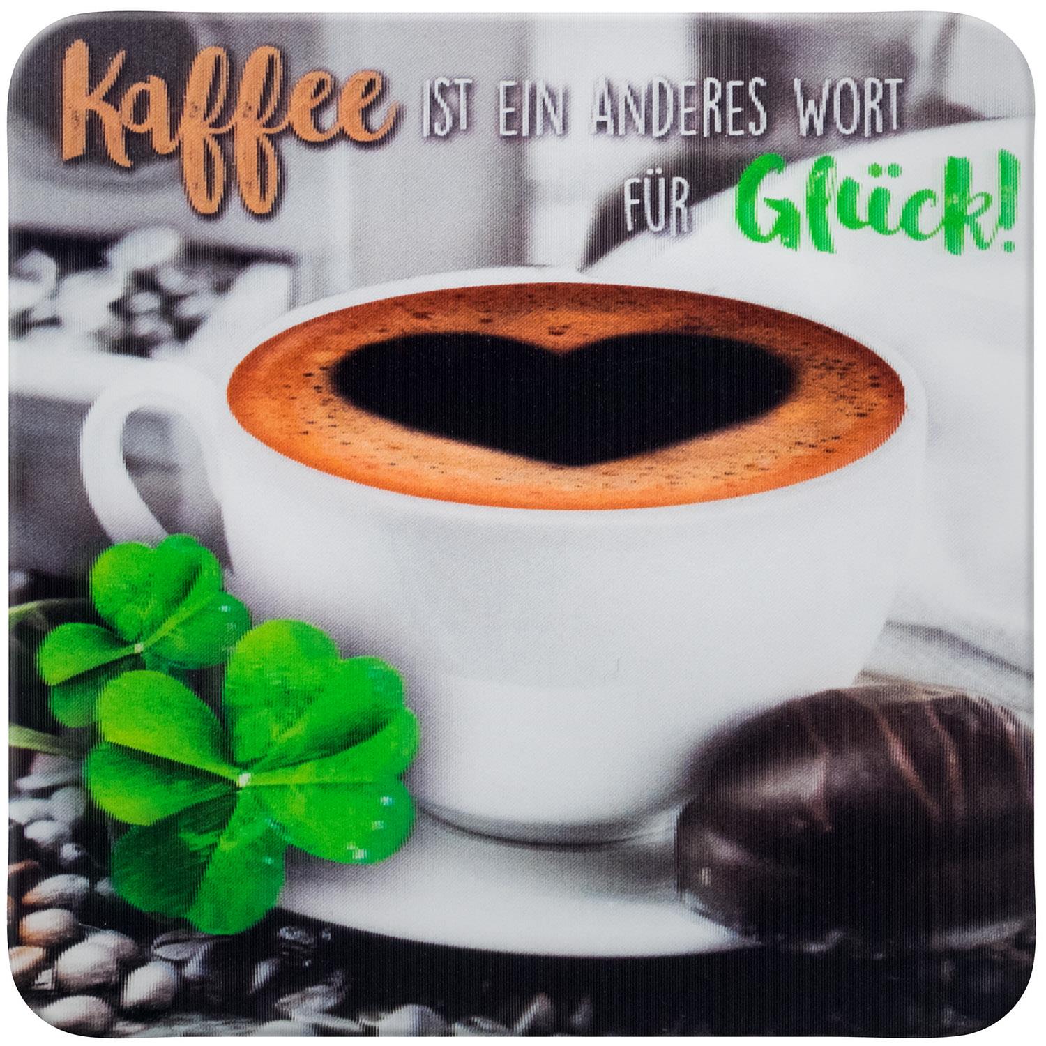 3D-Untersetzer »Kaffee ist ein anderes Wort für Glück!«
