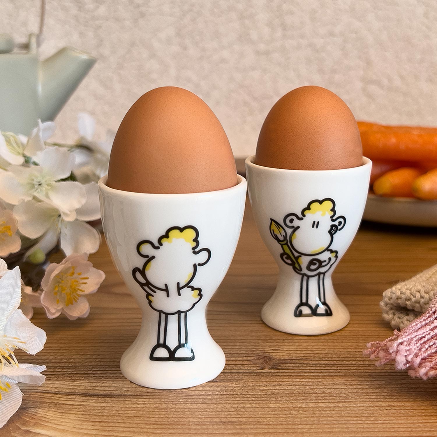 Eierbecher-Set »Wir zwei sind das Gelbe vom Ei!«