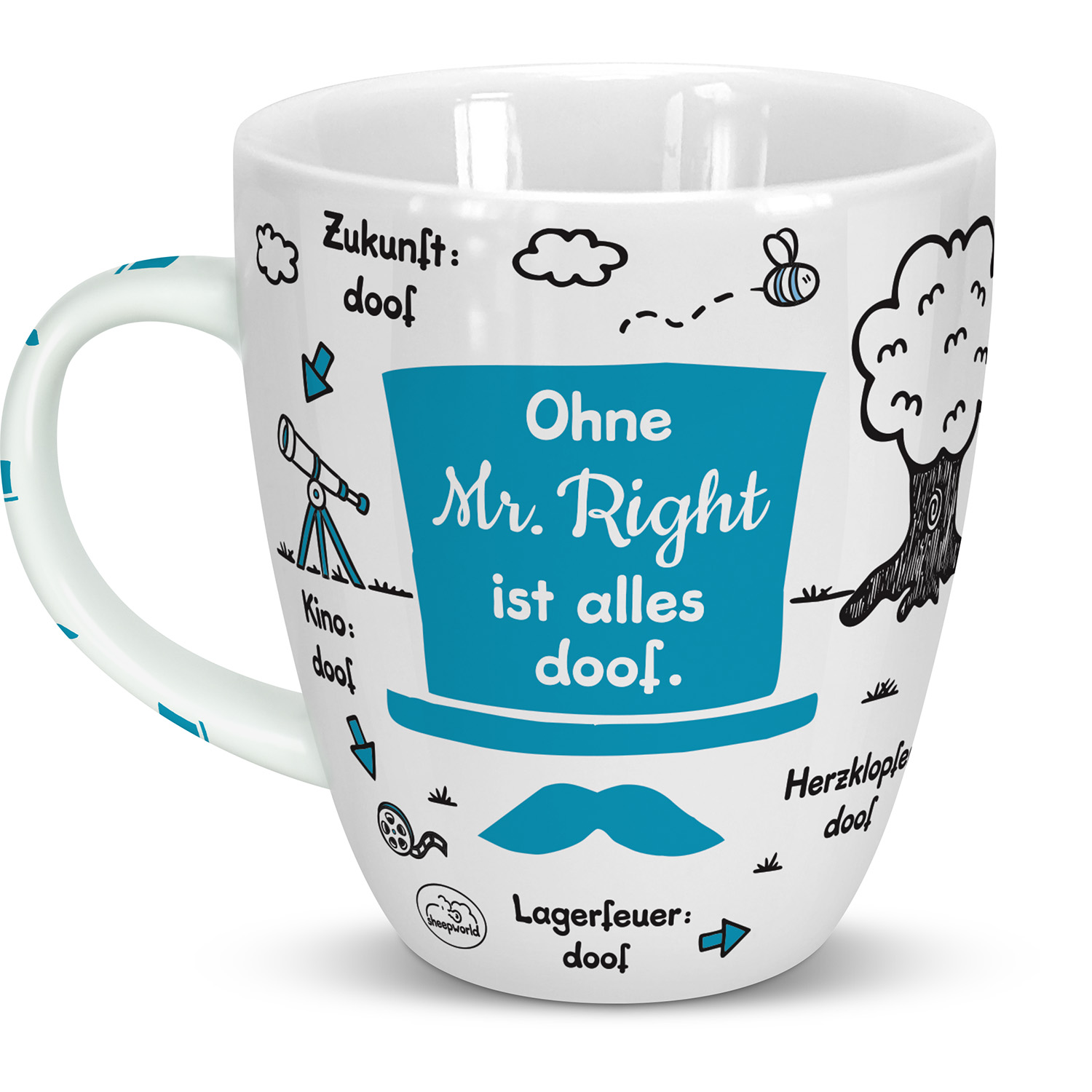 Tasse »Ohne Mr. Right ist alles doof.«