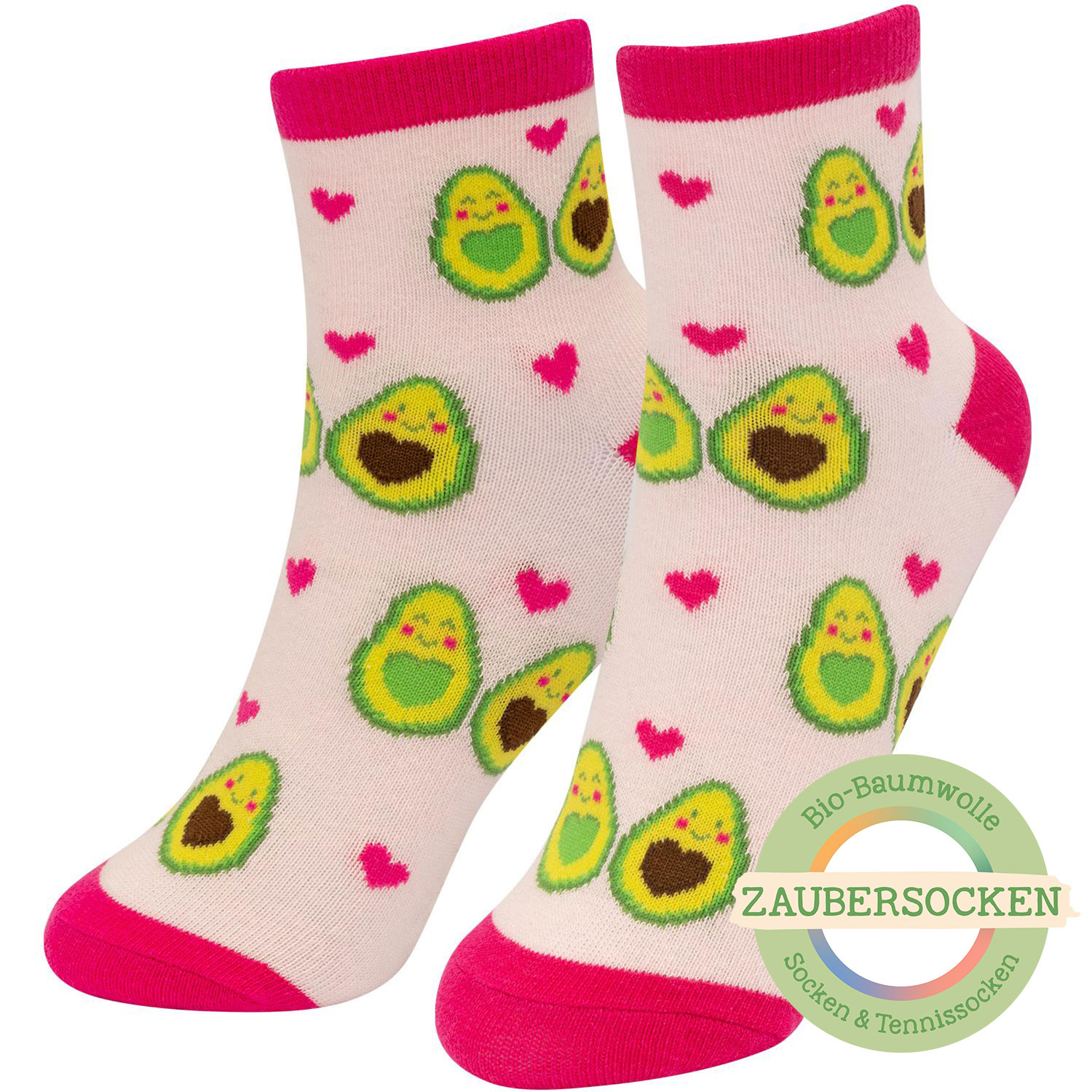 Kinder-Zaubersocken Bio-Baumwolle »Avocados«