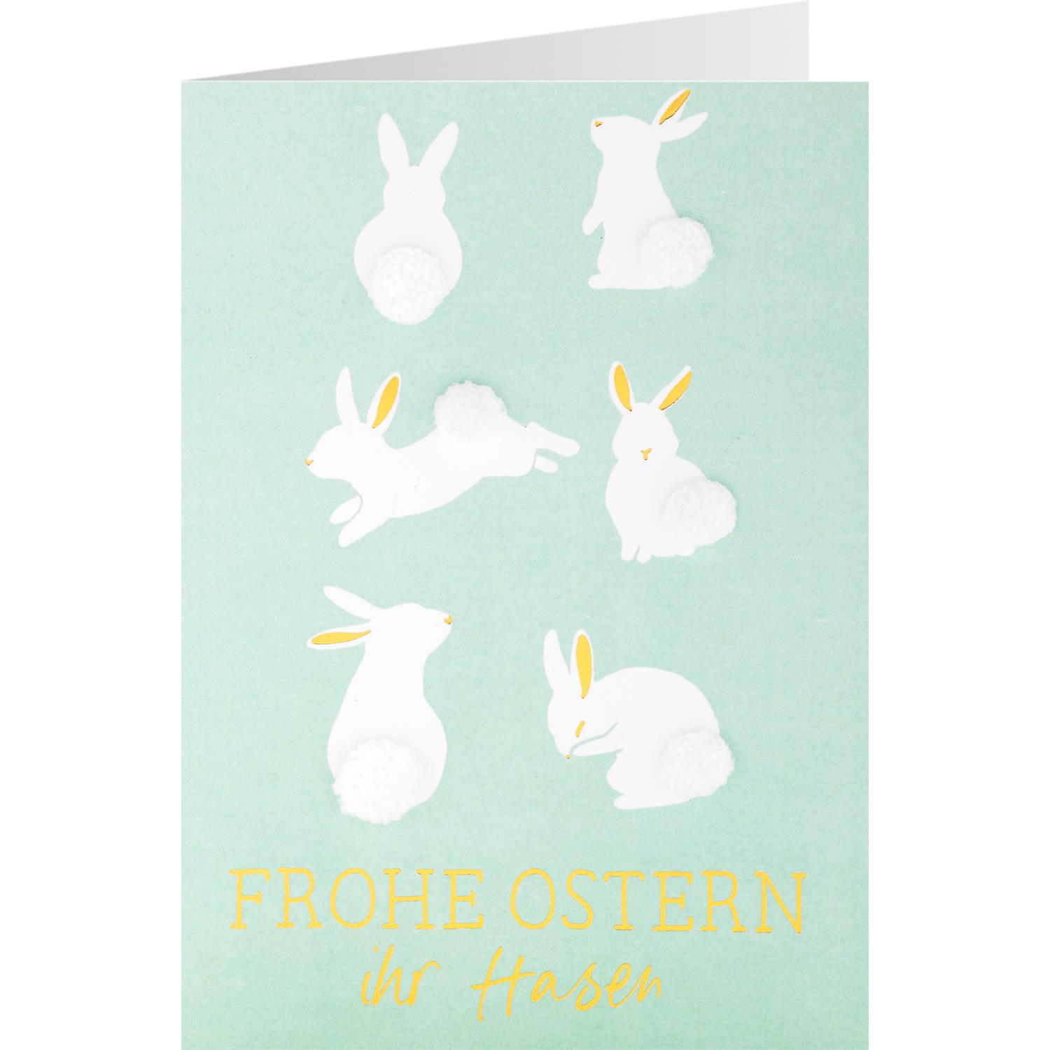 Grußkarte »Frohe Ostern ihr Hasen«