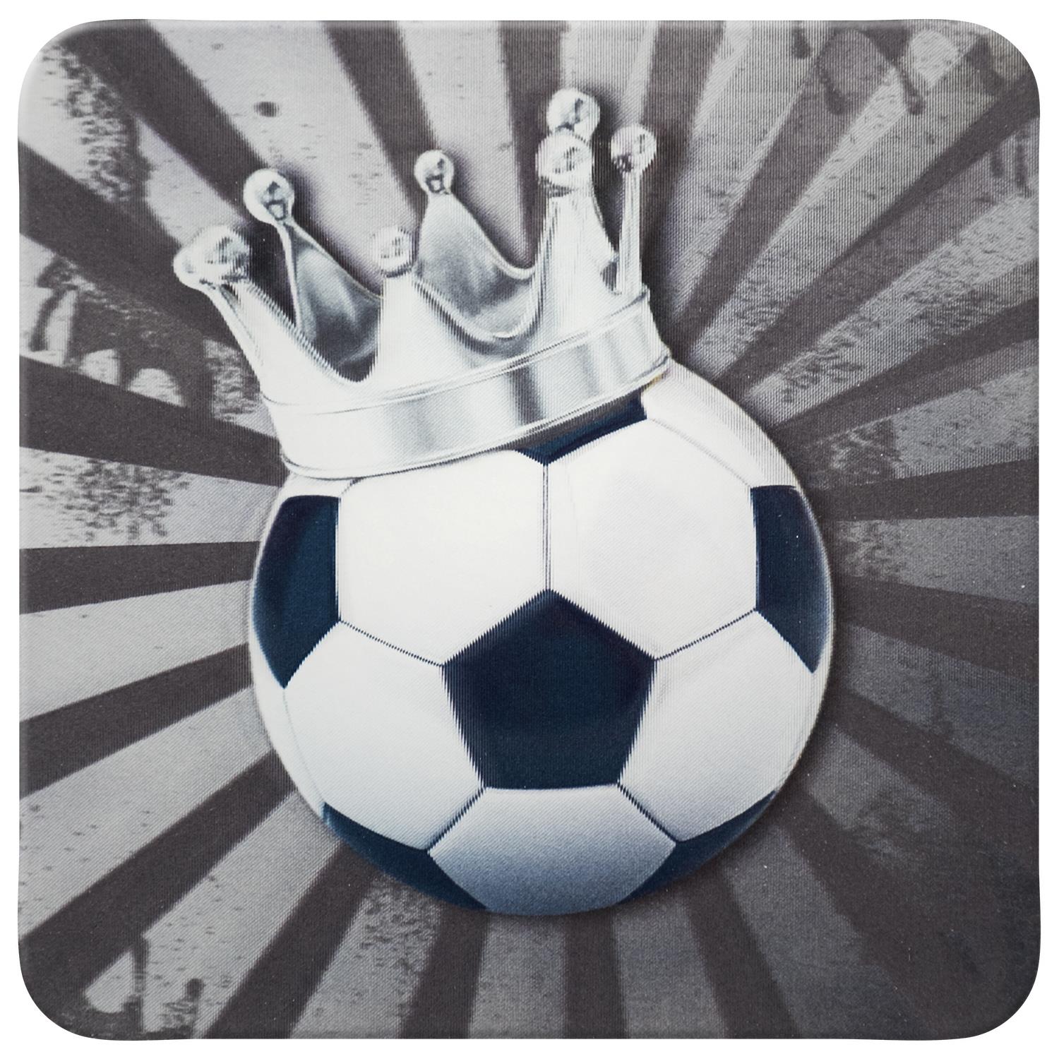 3D-Untersetzer »Fußball mit Krone«
