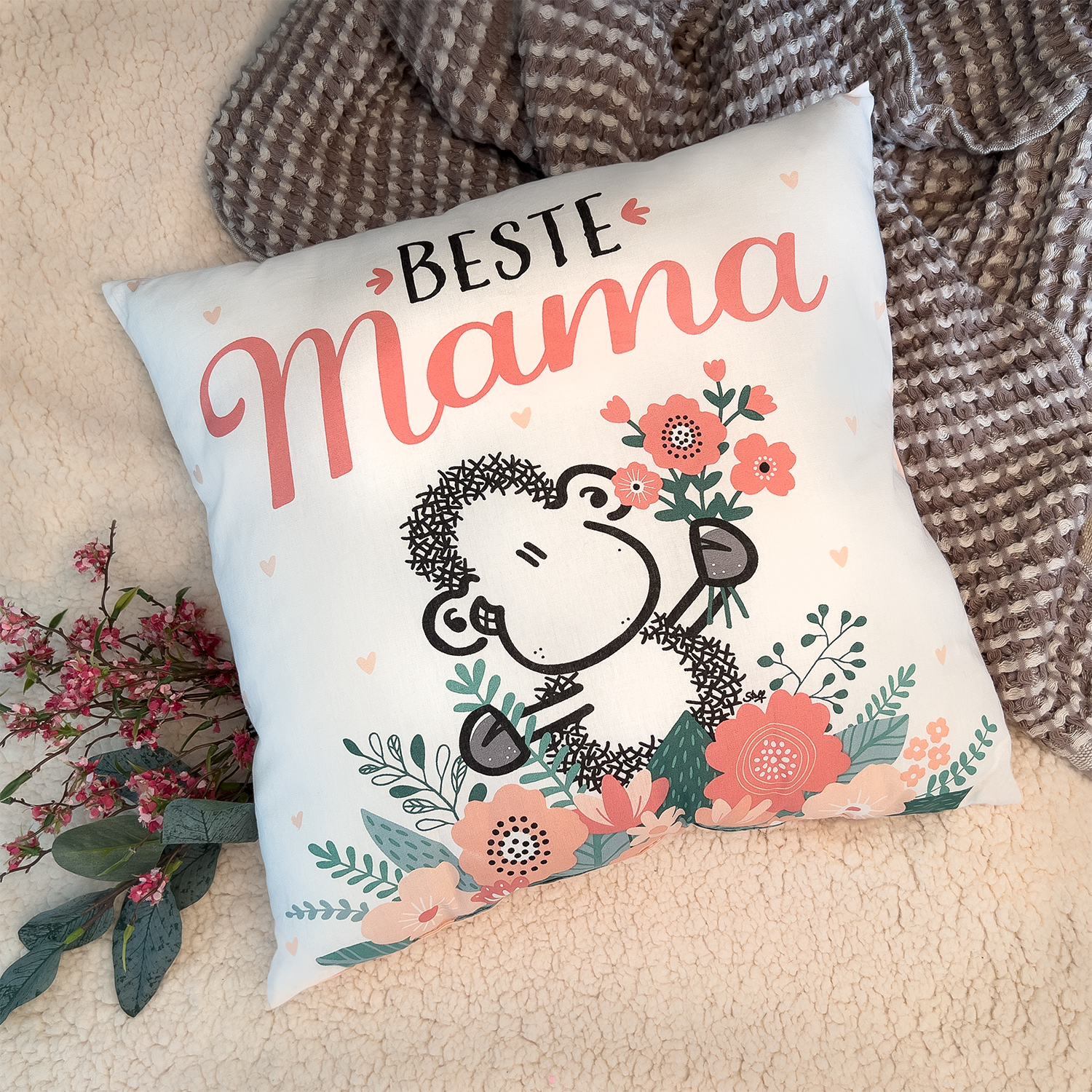 Baumwollkissen »Beste Mama«